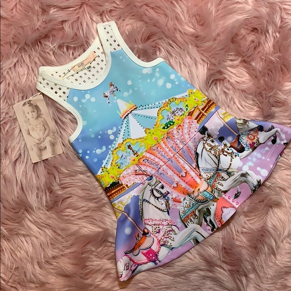 NWT - Baby Sara - Rhinestone Carousel Dress - Picture 3 of 4